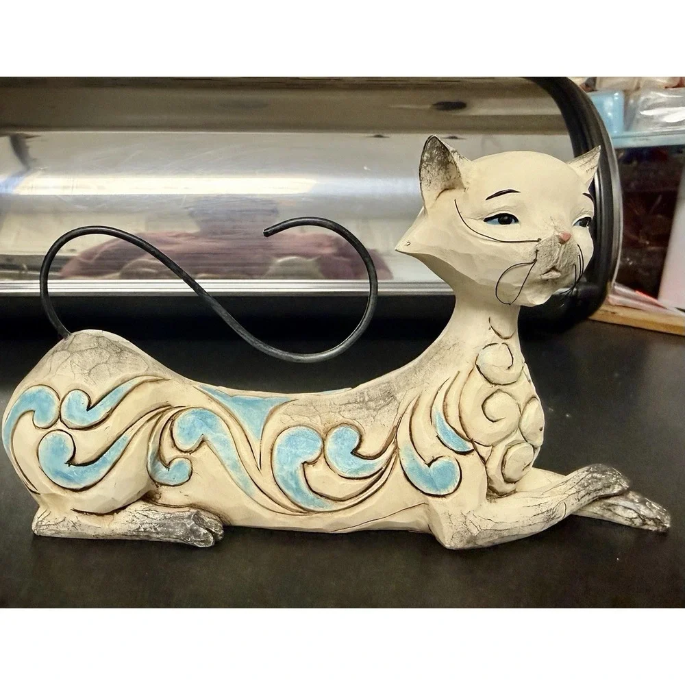 Jim Shore Maya Laying Down Siamese Cat Figurine 4022419 Heartwood Creek Kitty